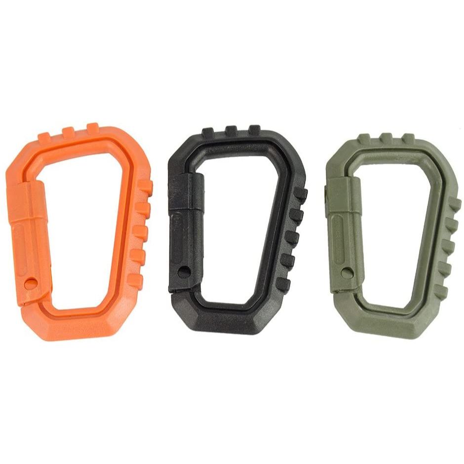 Custom Accessories Utility Multi-Color Tactical Carabiner 3 Pack (17608)