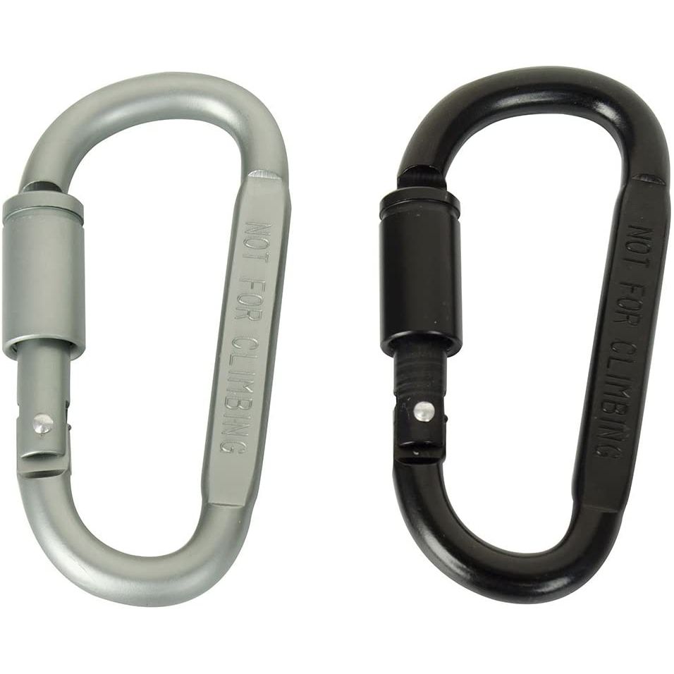 Custom Accessories Utility Metal Locking Carabiner 2 Pack (17610)