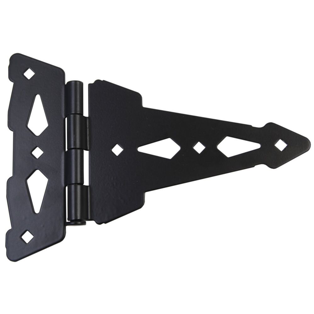 GatePro 0502053  8" Fancy Tee Hinge with Removable Pin - Black Finish - 1 Pair