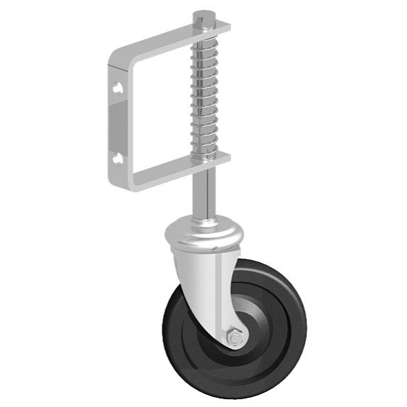 GatePro 0812802  11" Medium Duty Spring Loaded Gate Wheel - Zinc Finish