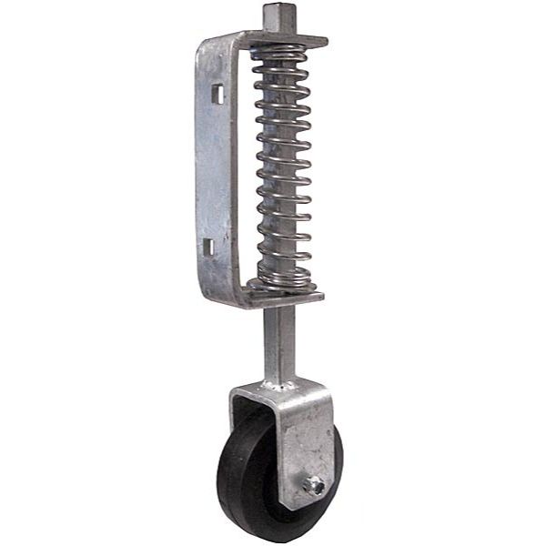 GatePro 0813681  14-1/2" Heavy Duty Spring Loaded Gate Wheel - Galvanized Finish