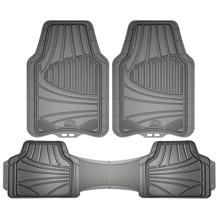 Armor All 78844 3 Piece Full Coverage Floor Mat - Grey Armor All 78844 3 Piece Full Coverage Floor Mat - Grey