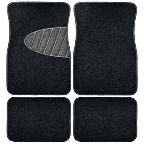 Armor All 78914  4 Piece Carpet With Heal Pad Floor Mat - Black