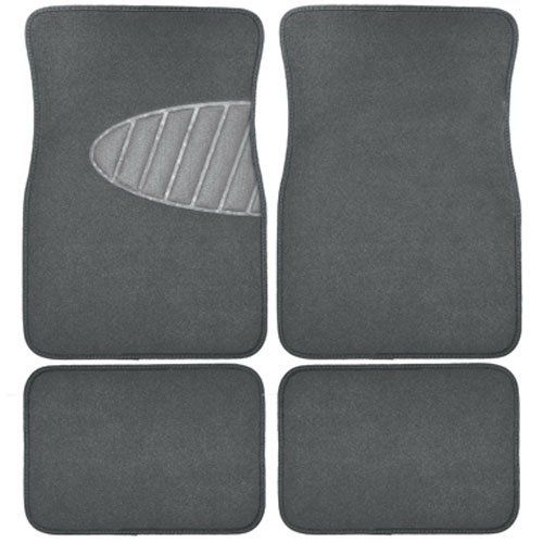 Armor All 78915  4 Piece Carpet With Heal Pad Floor Mat - Grey