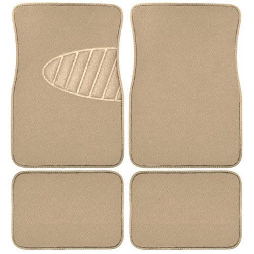 Armor All 78916  4 Piece Carpet With Heal Pad Floor Mat - Tan