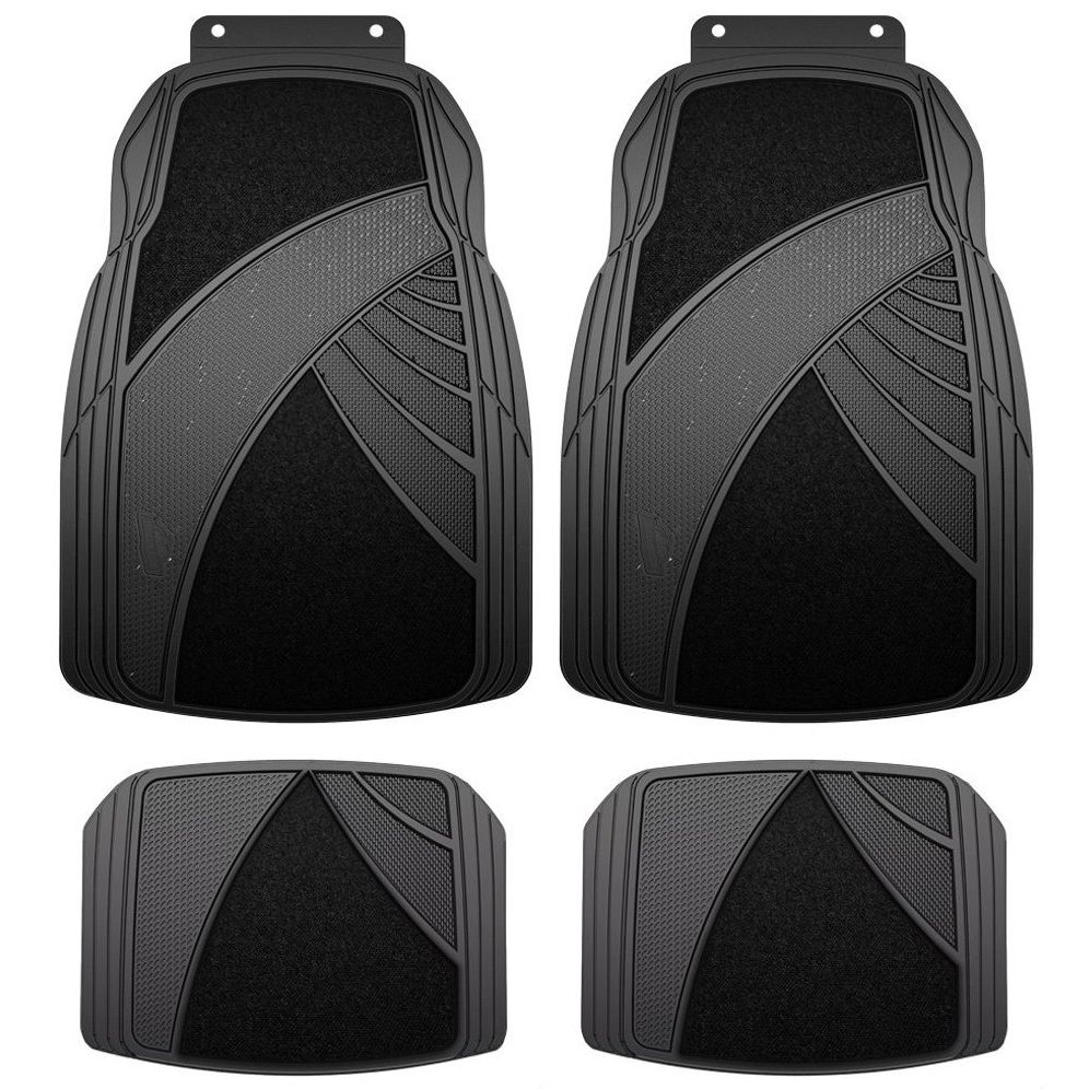 Armor All 79969  4 Piece Rubber Carpet Floor Mat - Black