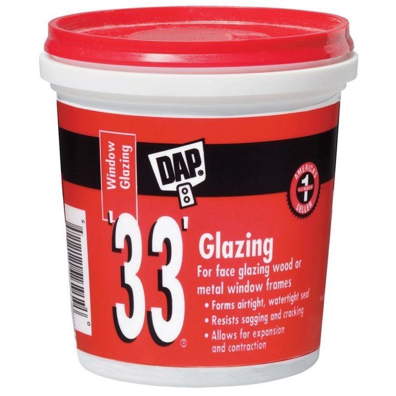 DAP 12120 '33' Window Glazing (RTU) - White 8-oz DAP 12120 '33' Window Glazing (RTU) - White 8-oz