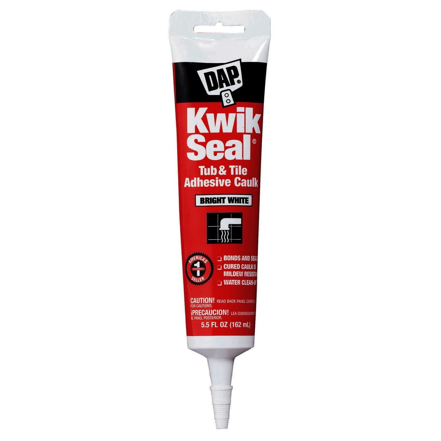 DAP 18001  Kwik Seal Kitchen And Bath Adhesive Caulk -  White 5.5 oz (18873)