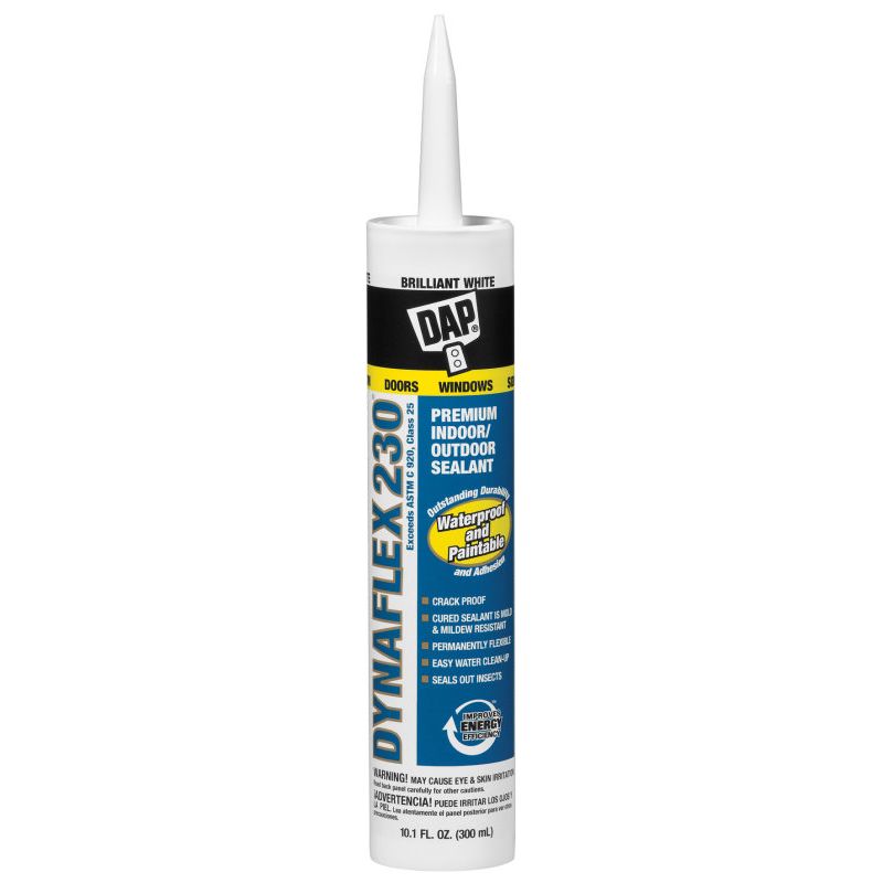 DAP 18300  DYNAFLEX 230 Premium Indoor/Outdoor Sealant - White 10.1-oz Cartridge (18275)