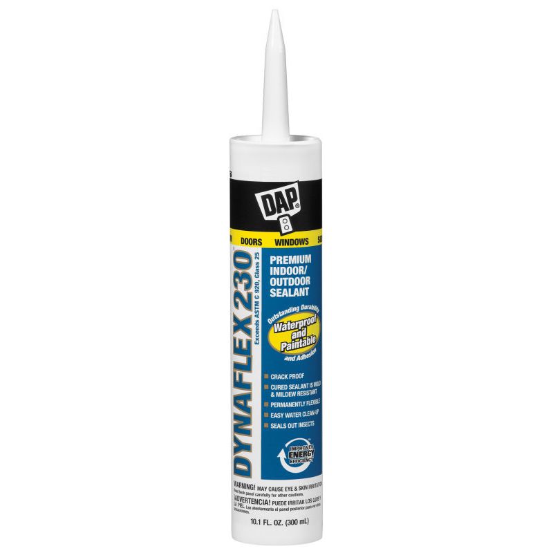 DAP 18305  DYNAFLEX 230 Premium Indoor/Outdoor Sealant - Clear 10.1-oz Cartridge (18304)