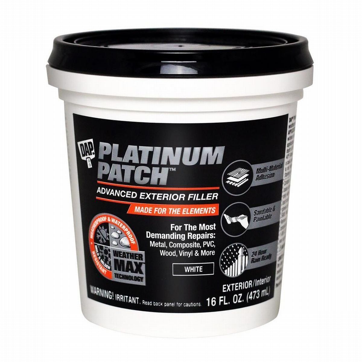 DAP 18741 Platinum Patch 16 oz Exterior Filler DAP 18741 Platinum Patch 16 oz Exterior Filler