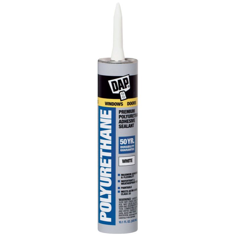 DAP 18810  Premium Polyurethane Adhesive Sealant - White 10.1-oz Cartridge