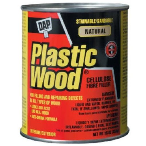 DAP 21506  Plastic Wood Solvent Wood Filler  - Natural 16-oz Can