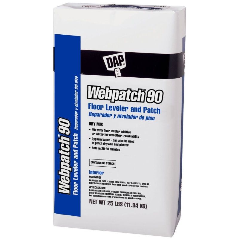 DAP 63050 WEBPATCH 90 General Purpose Patch and Floor Leveler (Dry Mix) - Off-White 25-Lb Bag DAP 63050 WEBPATCH 90 General Purpose Patch and Floor Leveler (Dry Mix) - Off-White 25-Lb Bag