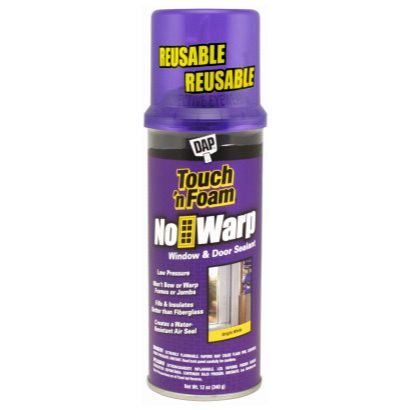 DAP 04000  Touch'N Foam No Warp Window and Door Foam Sealant - Bright White 12-oz (7565004000)