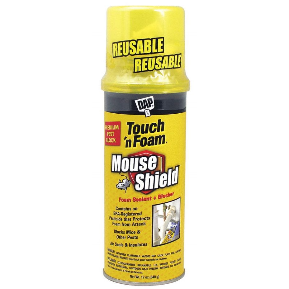DAP 7565012506  Touch'N Foam Mouse Shield Mouse Shield Foam Sealant - 12-oz