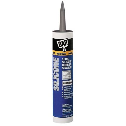 DAP 08643  Silicone Multi-Purpose Sealant - Aluminum 9.8-oz Cartridge