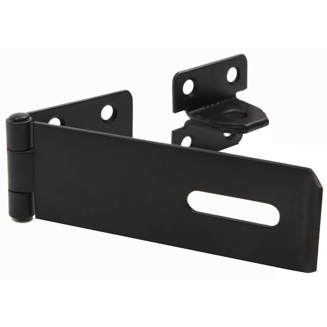 GatePro 5331003  4" Safety Pattern Hasp and Staple - Black Finish