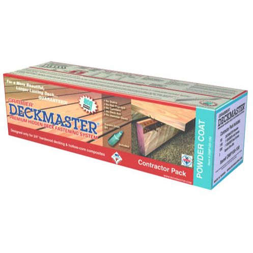 Grabber DMP100-100  Deckmaster Hidden Deck Bracket System Brown Powder Coat Brackets and Screws for 3/4" Hardwood and Hollow-Core Composites - 100 Bracket Pack