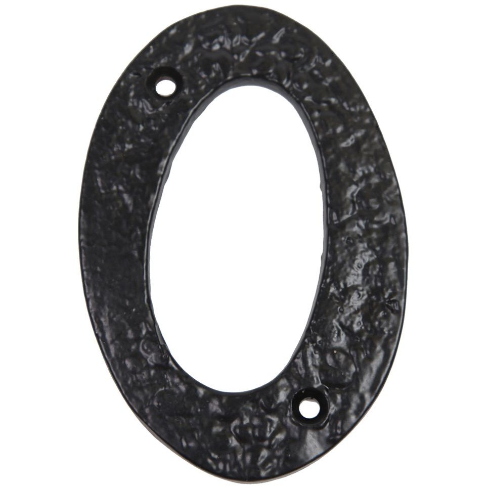 GatePro 5701230  Antique #0 House Number 5" High - Dull Black Finish
