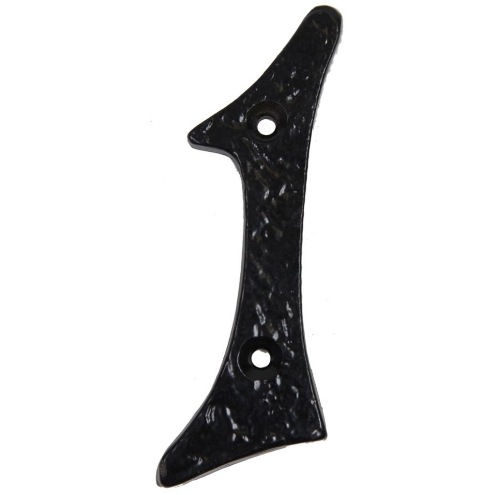 GatePro 5701231  Antique #1 House Number 5" High - Dull Black Finish
