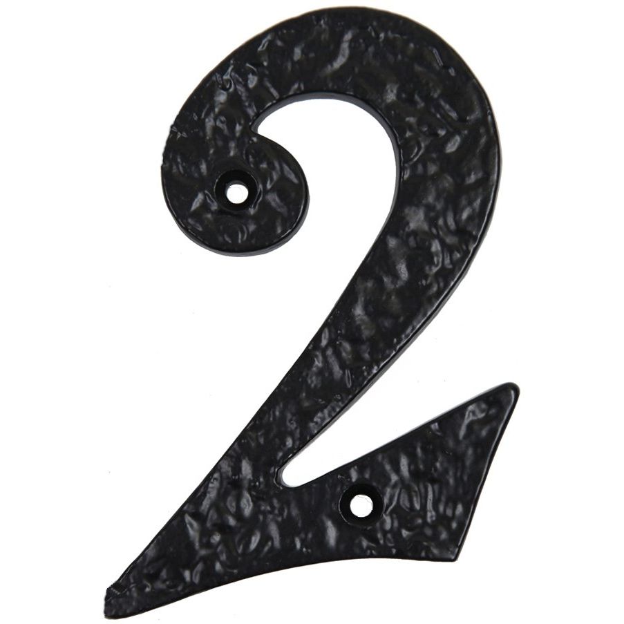 GatePro 5701232  Antique #2 House Number 5" High - Dull Black Finish