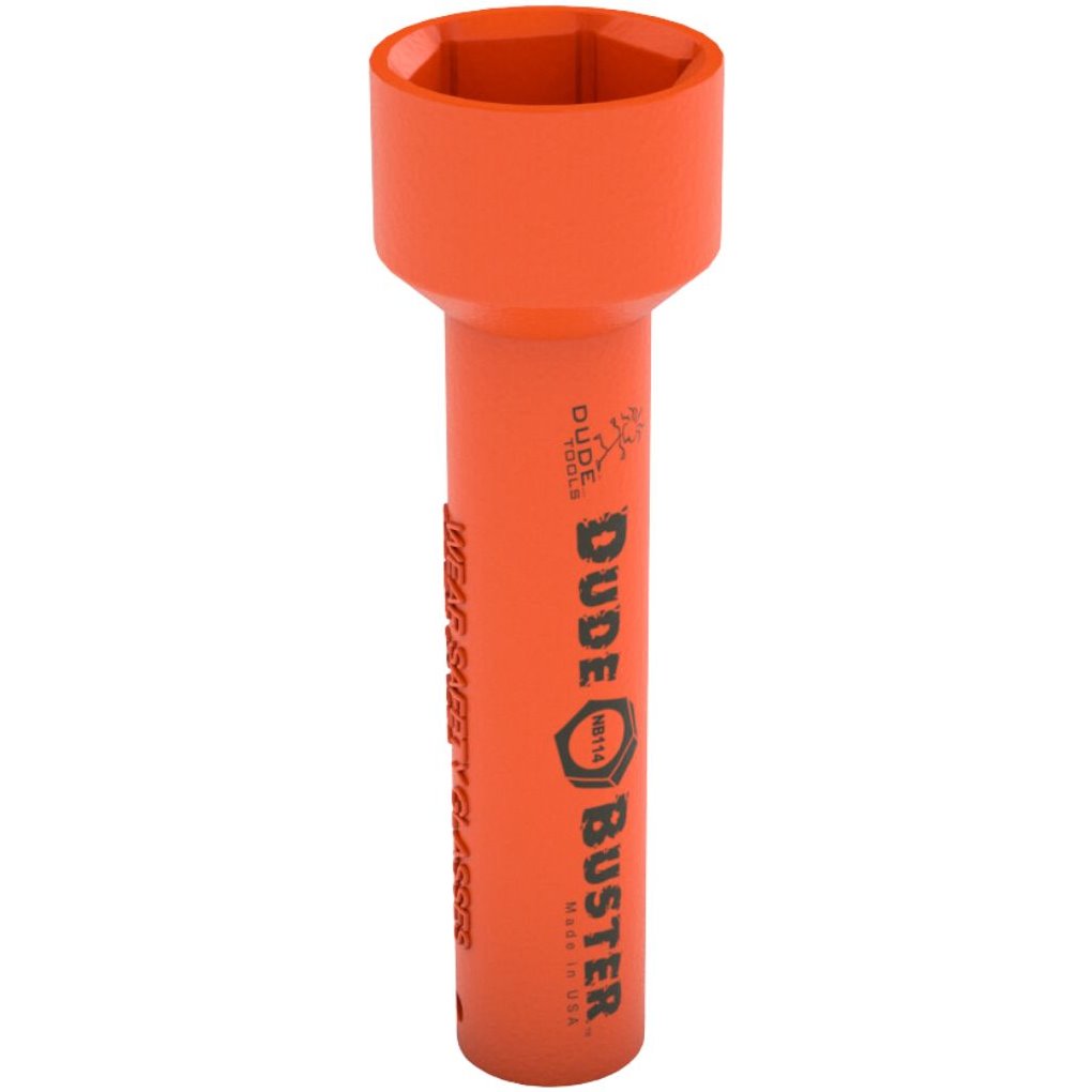 Dude Tools NB114  Nut Buster Socket 1-7/8" High Impact Deep Socket with 1/2" Drive and 7" Bolt travel Length (for 1-1/4" bolt or stud)