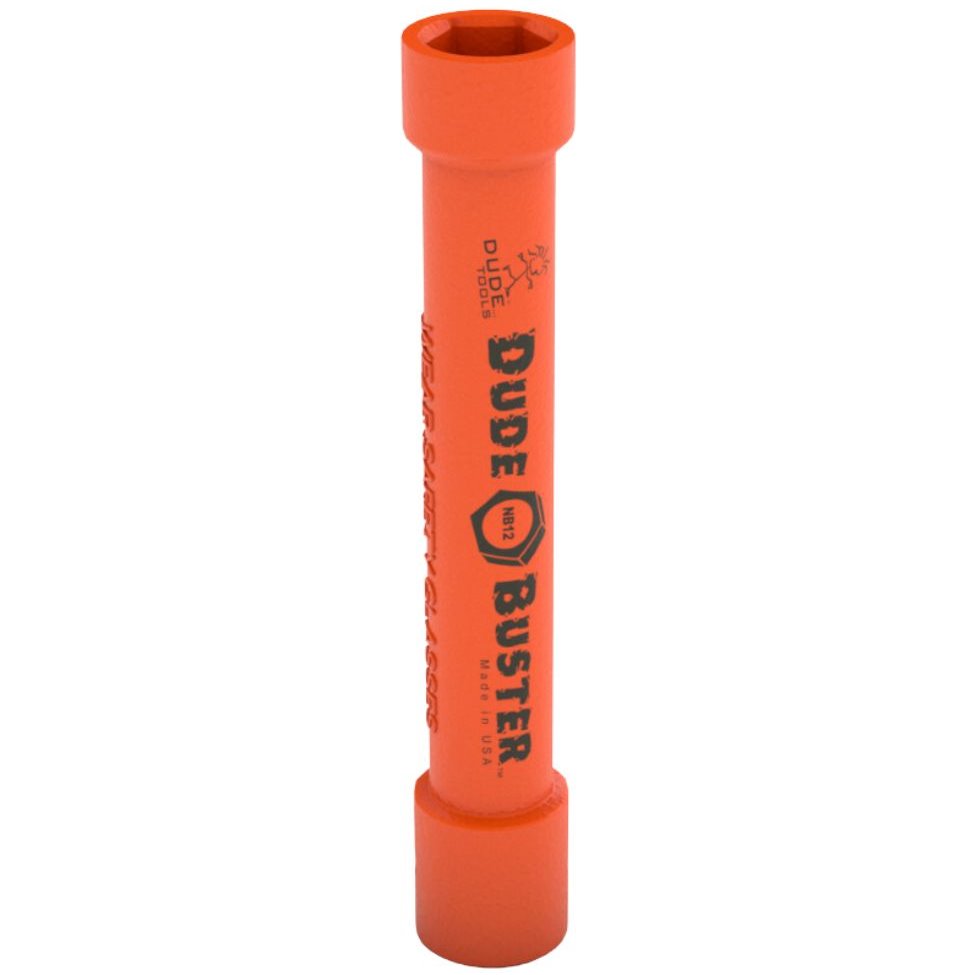 Dude Tools NB12  Nut Buster Socket 3/4" High Impact Deep Socket with 1/2" Drive and 7" Bolt travel Length (for 1/2" bolt or stud)