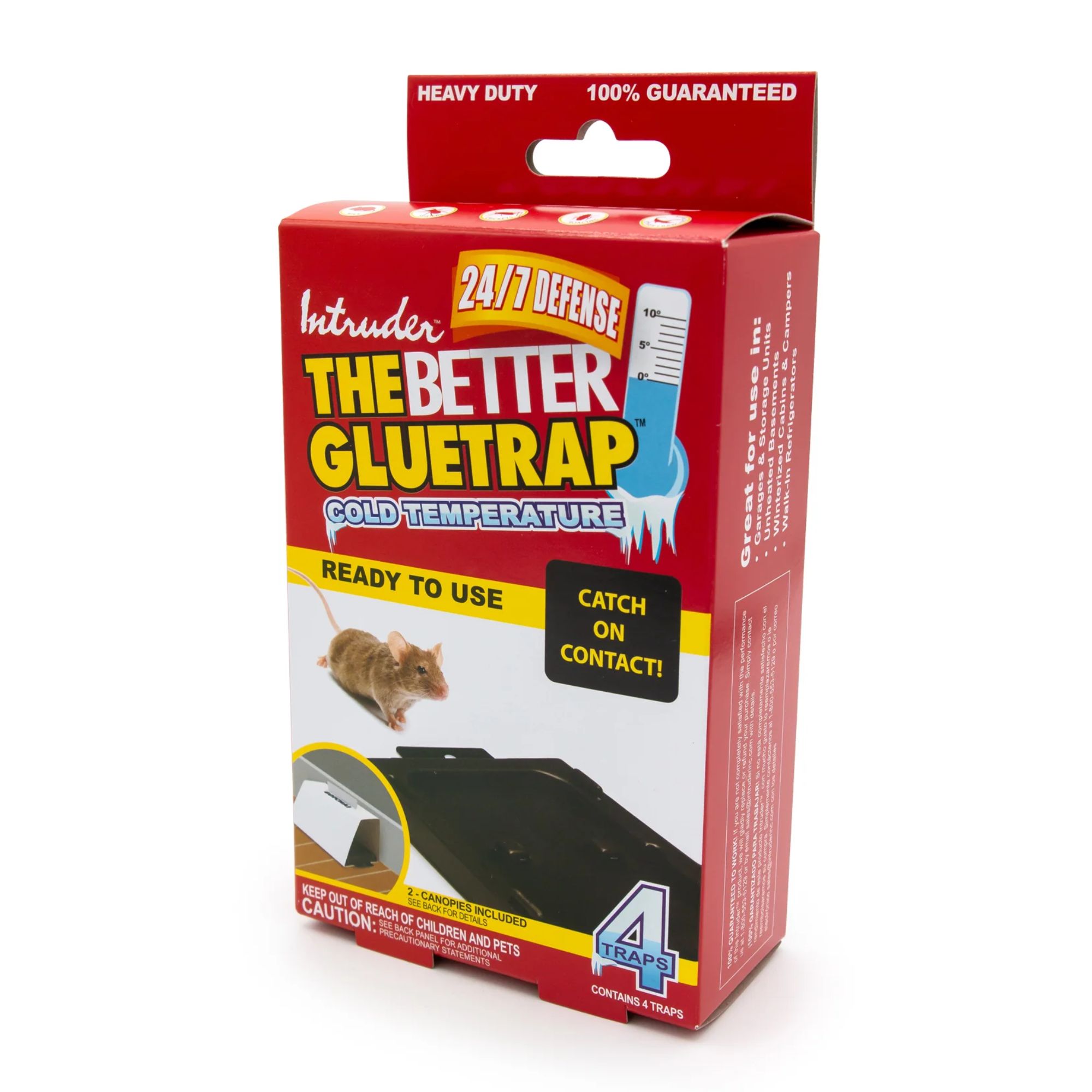 Intruder 17505  The Better Glue Trap for Cold Temperature with Canopy Small 4 Pack