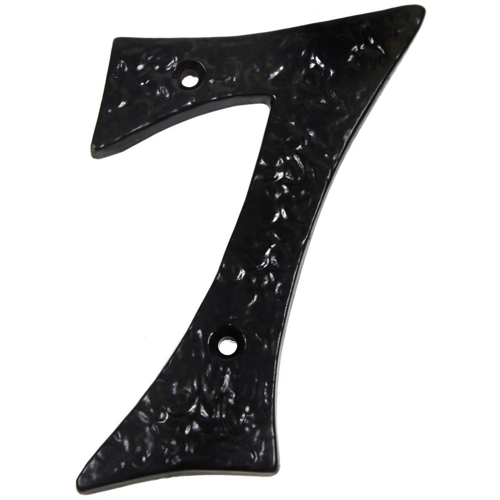 GatePro 5701237  Antique #7 House Number 5" High - Dull Black Finish