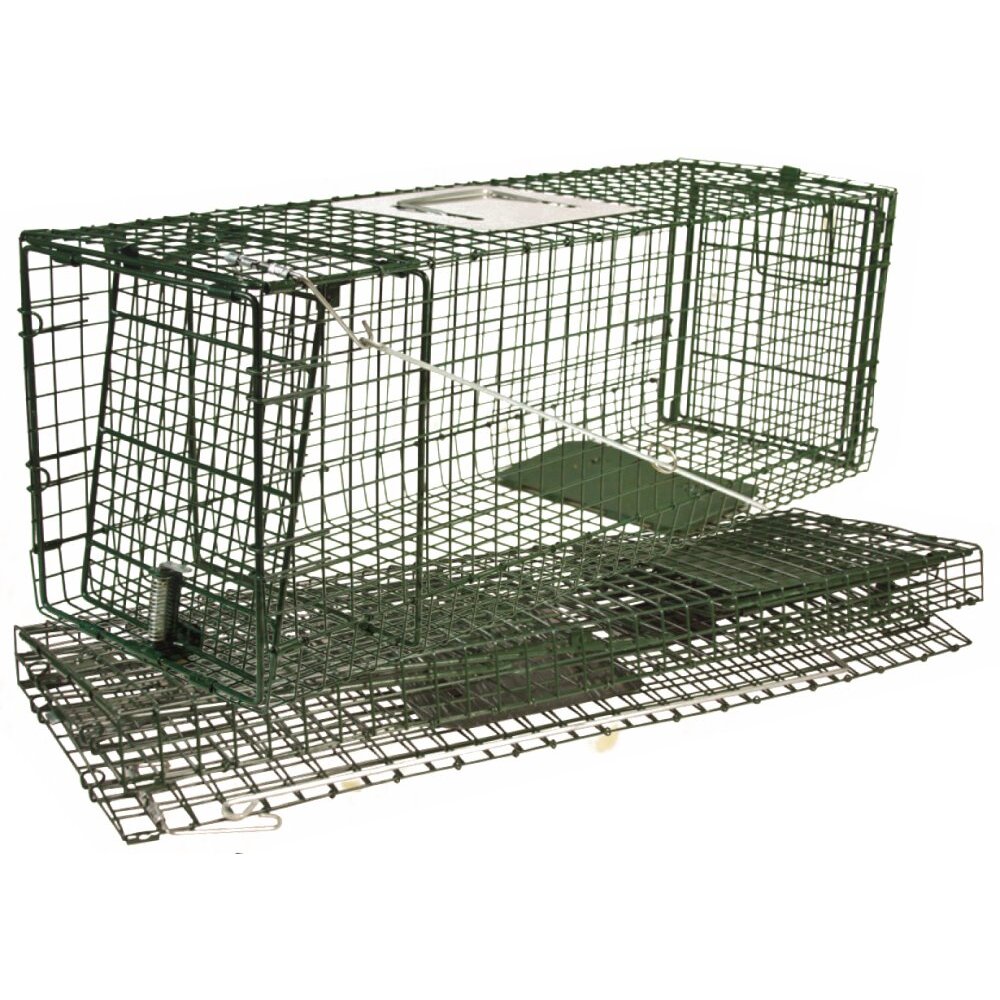 Intruder 24220 Relocator Live Trap - Folding Space Saver Trap with Bayonet Latch & Rear Door 32 " x 10" x 12" Intruder 24220 Relocator Live Trap - Folding Space Saver Trap with Bayonet Latch & Rear Door 32 " x 10" x 12"