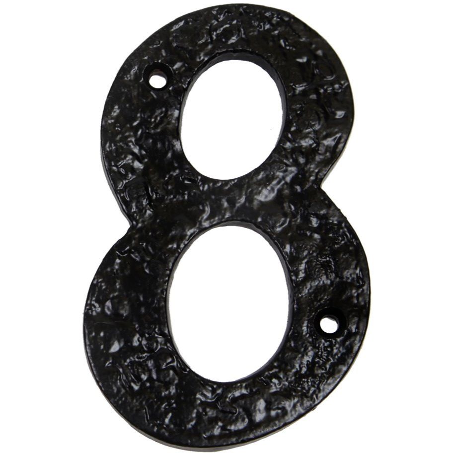 GatePro 5701238  Antique #8 House Number 5" High - Dull Black Finish