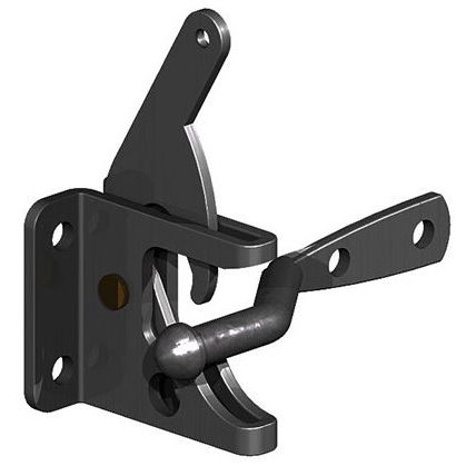 GatePro 6010013  2" Wide Mouth Auto Gate Latch - Black Finish