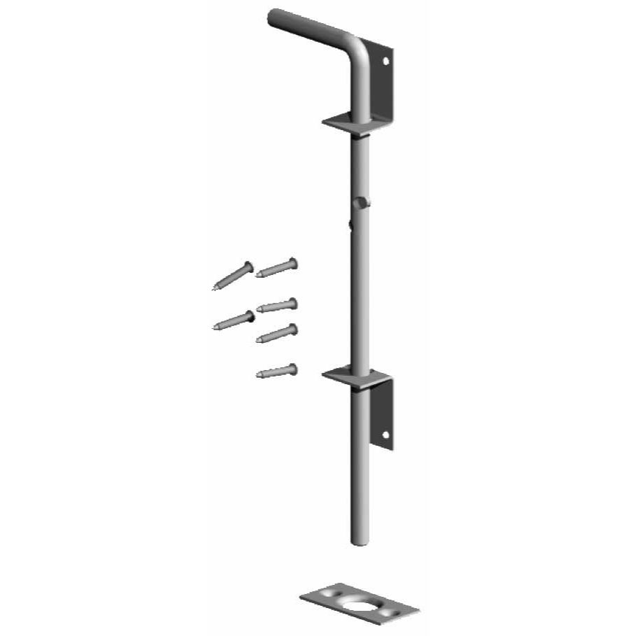 GatePro 6020031 18" x 1/2" Cane Bolt - Galvanized Finish GatePro 6020031 18" x 1/2" Cane Bolt - Galvanized Finish