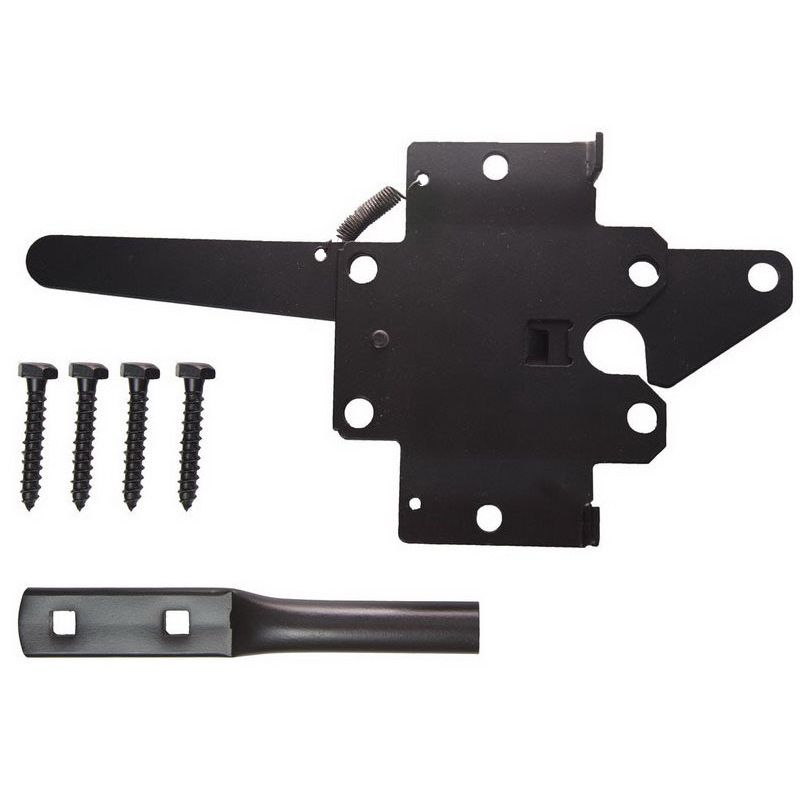 GatePro 6020073  10-1/2" Post Mount Gate Latch - Black Finish