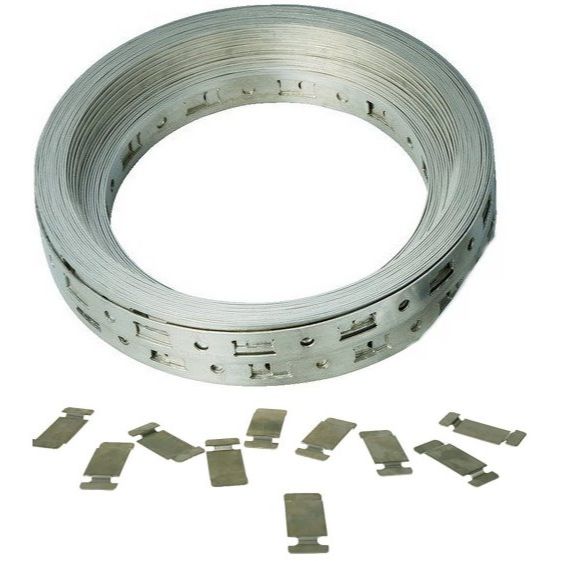Breeze 4005 Make-A-Clamp 100' of 1/2" Wide Stainless Steel Banding and 10 Band Splices Breeze 4005 Make-A-Clamp 100' of 1/2" Wide Stainless Steel Banding and 10 Band Splices