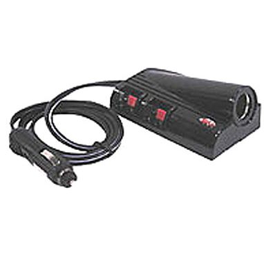 Bell Automotive 39073  Triple Outlet Quick Connect with 12-Volt Socket - Black