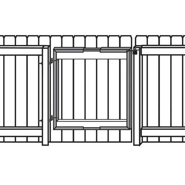GatePro 7020003  48" - 84" Adjustable Gate Frame Kit - Black Finish