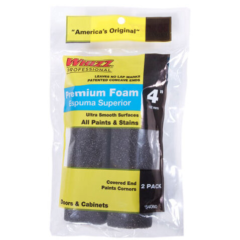 Whizz 54060   Premium Black Foam 4" Roller Cover