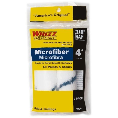 Whizz 74011   Microfiber 4" X3/8" Roller Cover  - 2 per Package