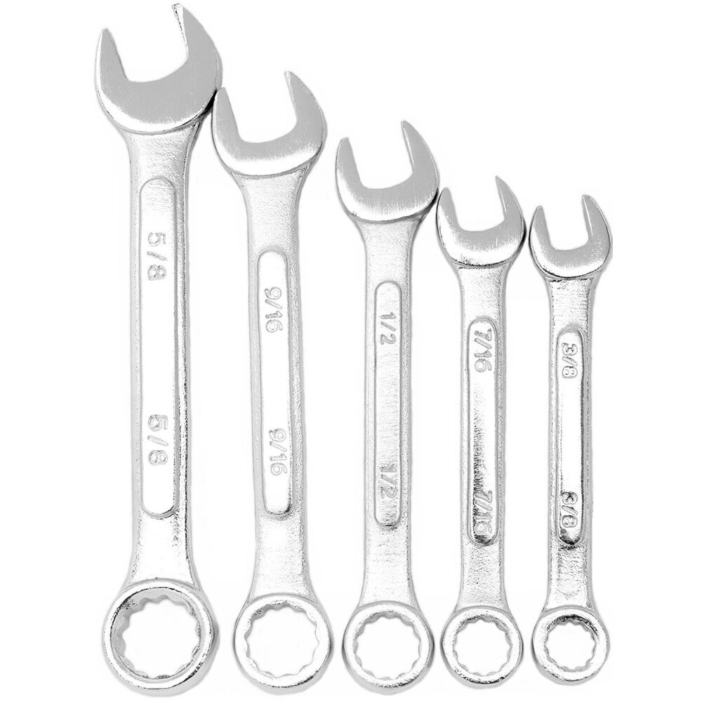Performance Tool 1405  5 Piece SAE Combination Wrench Set