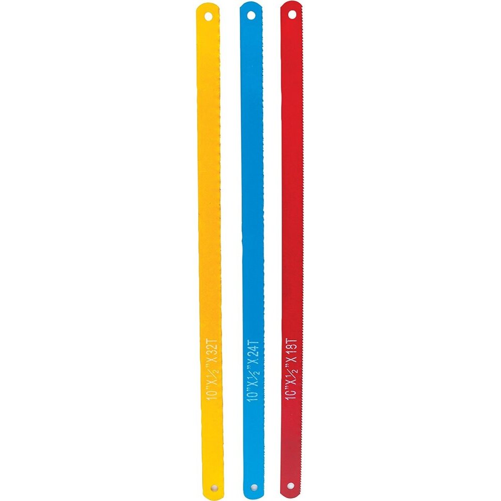 Performance Tool 1443  12 Piece 10" Hacksaw Blade Set (4ea 18,24,32 tooth)