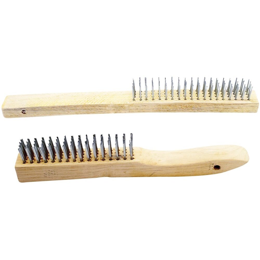 Performance Tool 1450  2 Piece Wood Handle Wire Brush Set