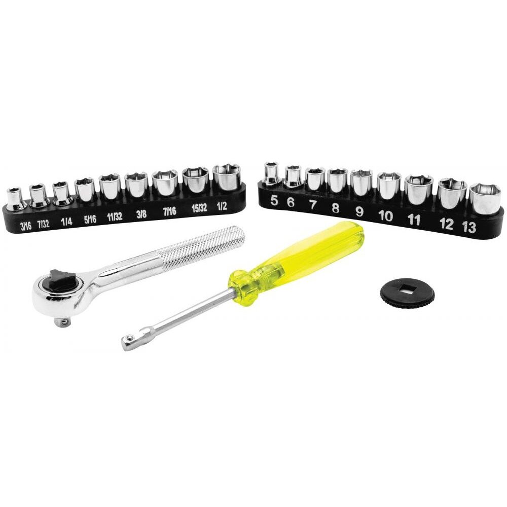 Performance Tool 1907 22 Piece 1/4 Inch Drive Socket Set Performance Tool 1907 22 Piece 1/4 Inch Drive Socket Set