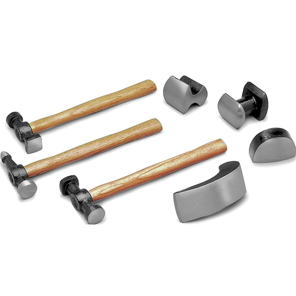 Performance Tool W1007DB  7 Piece Auto Body Repair Kit (3 Hammers and 4 Dollies)