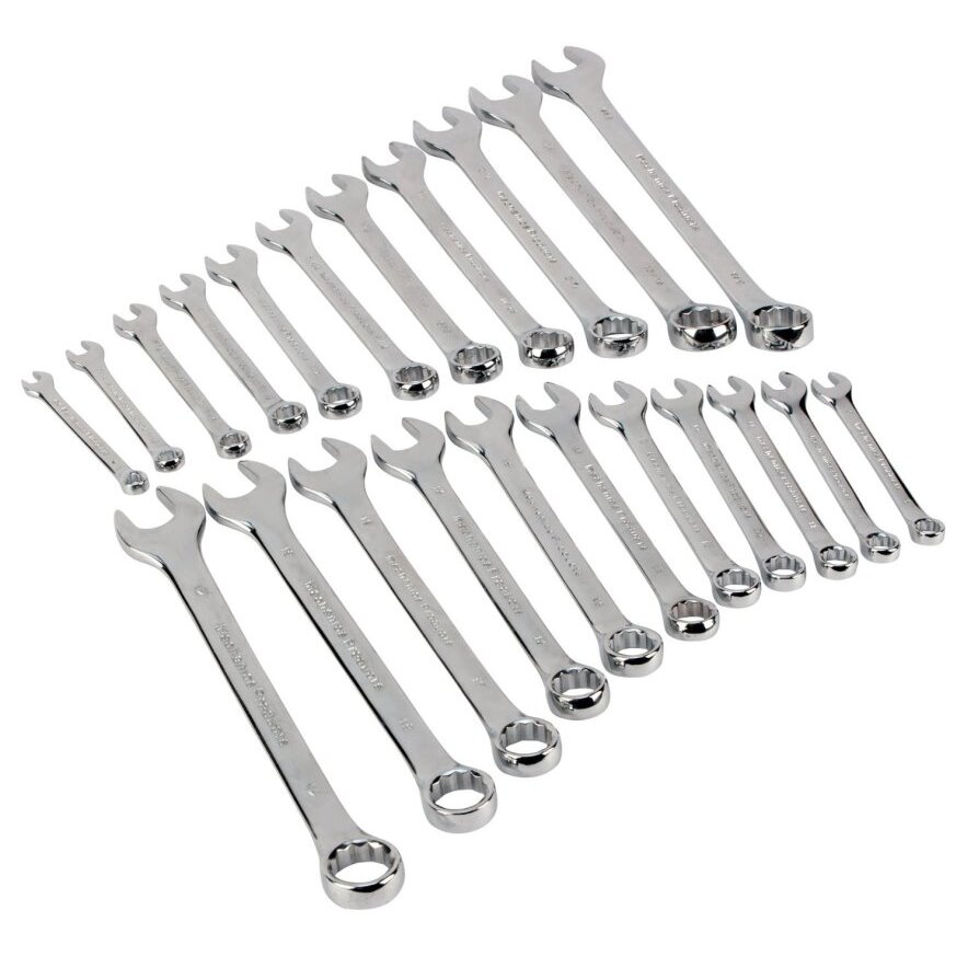 Performance Tool W1069  22 Piece SAE/Metric Combination Wrench Set