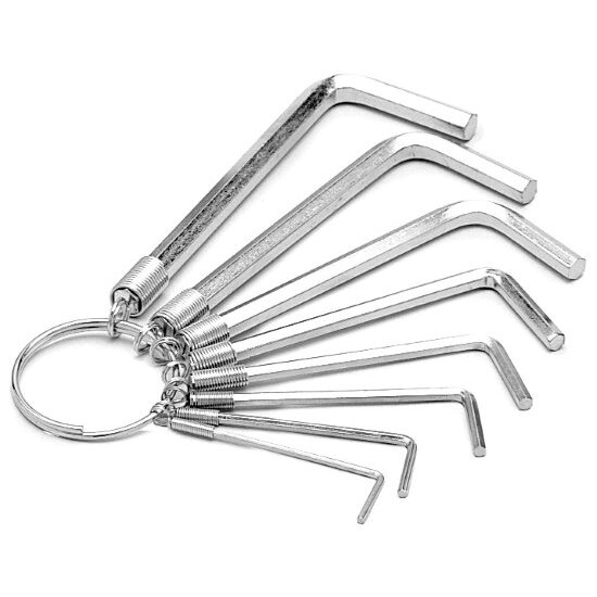 Performance Tool W1109C  8 Piece SAE Hex Key Wrench Ring Set (1/16" to 1/4")