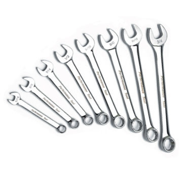 Performance Tool W1161  9 Piece SAE Combination Wrench Set (1/4" to 3/4")