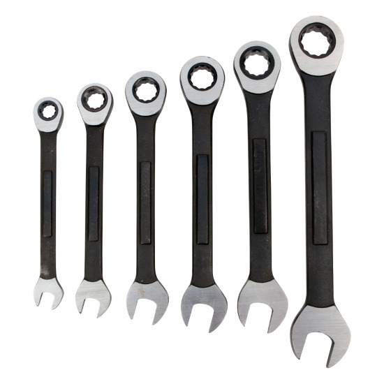 Performance Tool W1167 6 Piece Metric Black Ratchet Wrench Set (8mm to 17mm) Performance Tool W1167 6 Piece Metric Black Ratchet Wrench Set (8mm to 17mm)