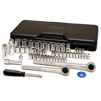Performance Tool W1172  52 Piece SAE and Metric Socket and Ratchet Set (5/32" to 7/8" and 4mm to 17mm)